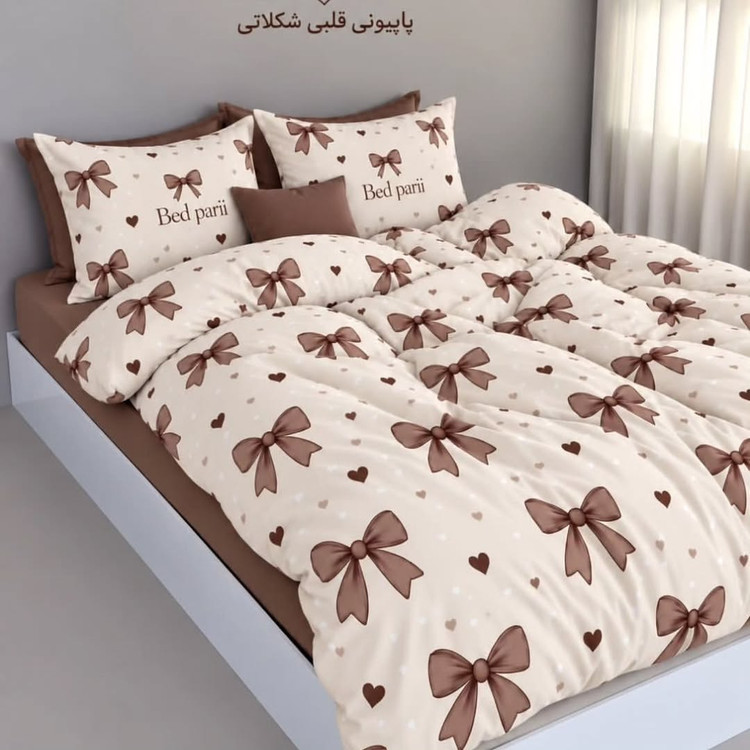 ست ۶تیکه میکروتنسل چاپی طرح قلبی