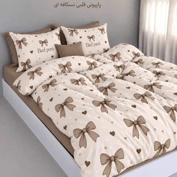 ست ۶تیکه میکروتنسل چاپی طرح قلبی