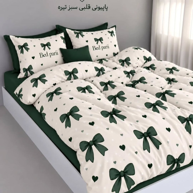 ست ۶تیکه میکروتنسل چاپی طرح قلبی