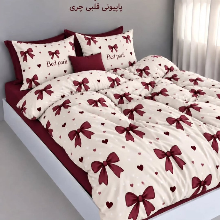 ست ۶تیکه میکروتنسل چاپی طرح قلبی