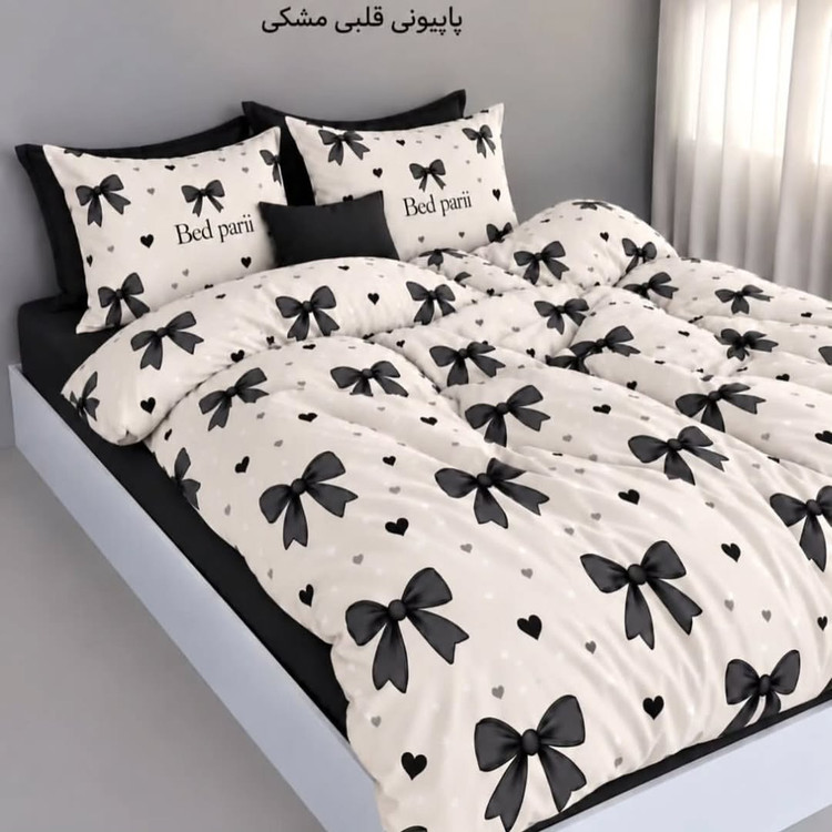 ست ۶تیکه میکروتنسل چاپی طرح قلبی