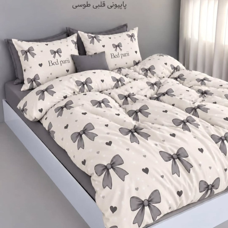 ست ۶تیکه میکروتنسل چاپی طرح قلبی