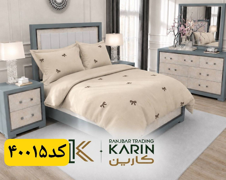 روتختی کتان چاپی 2نفره برندکارین