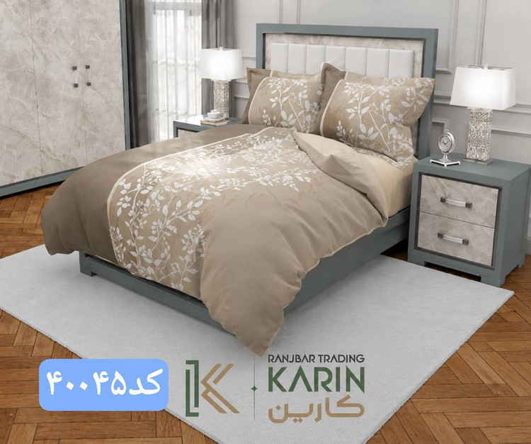 روتختی کتان چاپی6تیکه وارداتی برندکارین